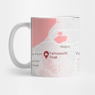 Salt lake city pink map Mug